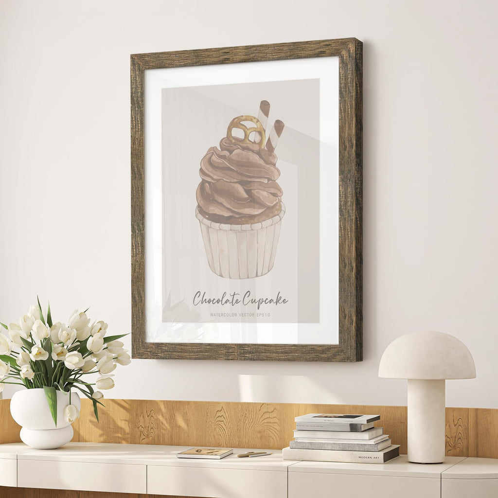 22x28 Rustic Brown Poster Frame, Picture Frame for Wall, 3 Pack