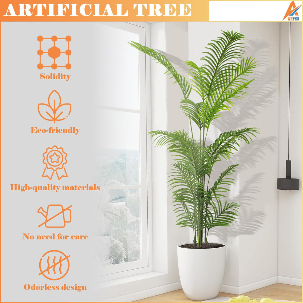 6 FT Artificial Areca Palm, Indoor Simulation Plants, Fake Areca Palm Decor, Large Tall Tree, Indoor Decorative