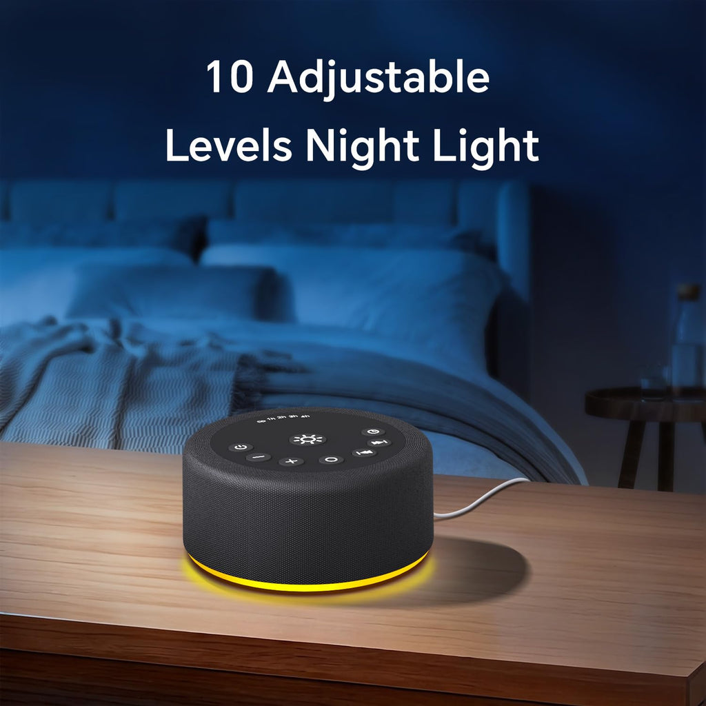 Sound Machine White Noise Brown Noise Machine Night Light 30 Non Looping Sounds 12 Lights 5 Timers Sleep Sounds