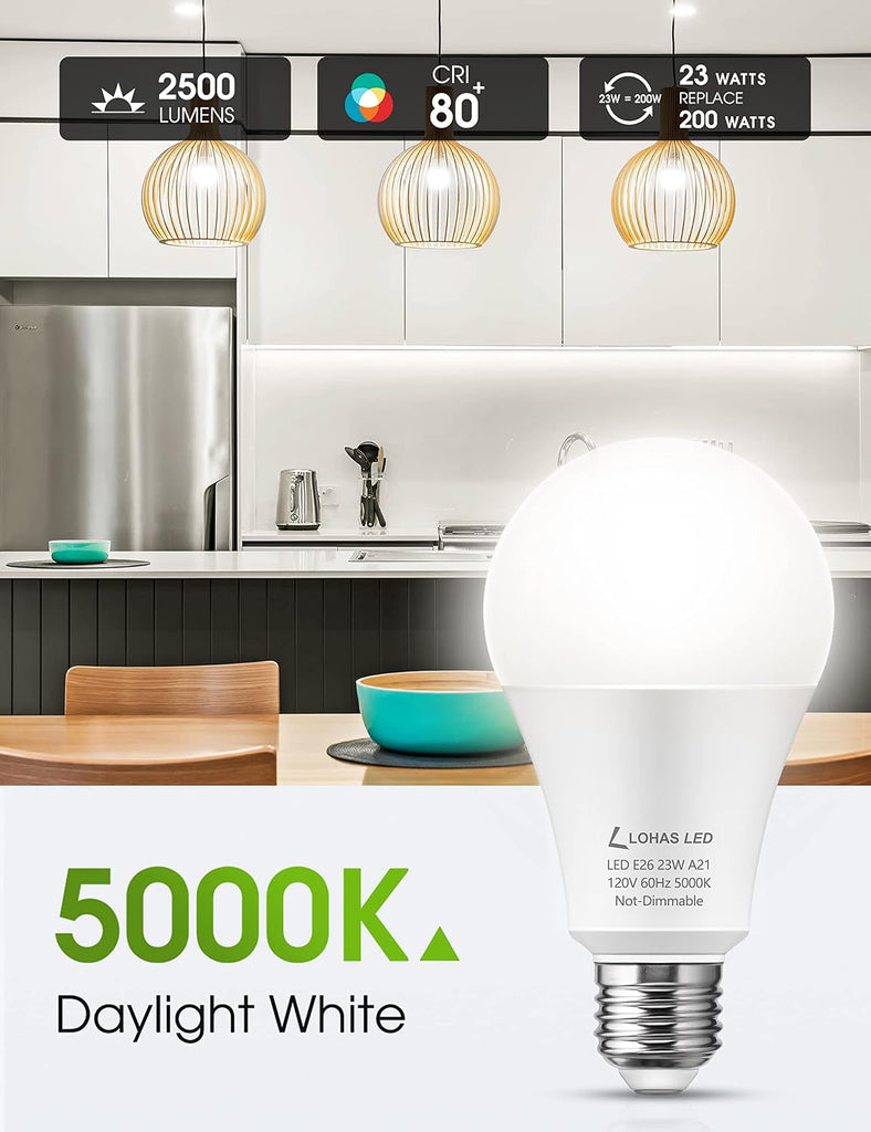 A21 Bright Light Bulb, 23 Watt Garage Light Bulbs
