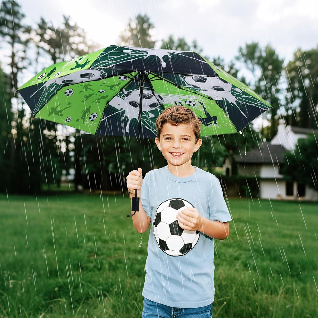 Kids Compact Folding Umbrella for Backpack Pocket Bag, Colour-changing Wet Dry Umbrella, Water Reacting, Windproof
