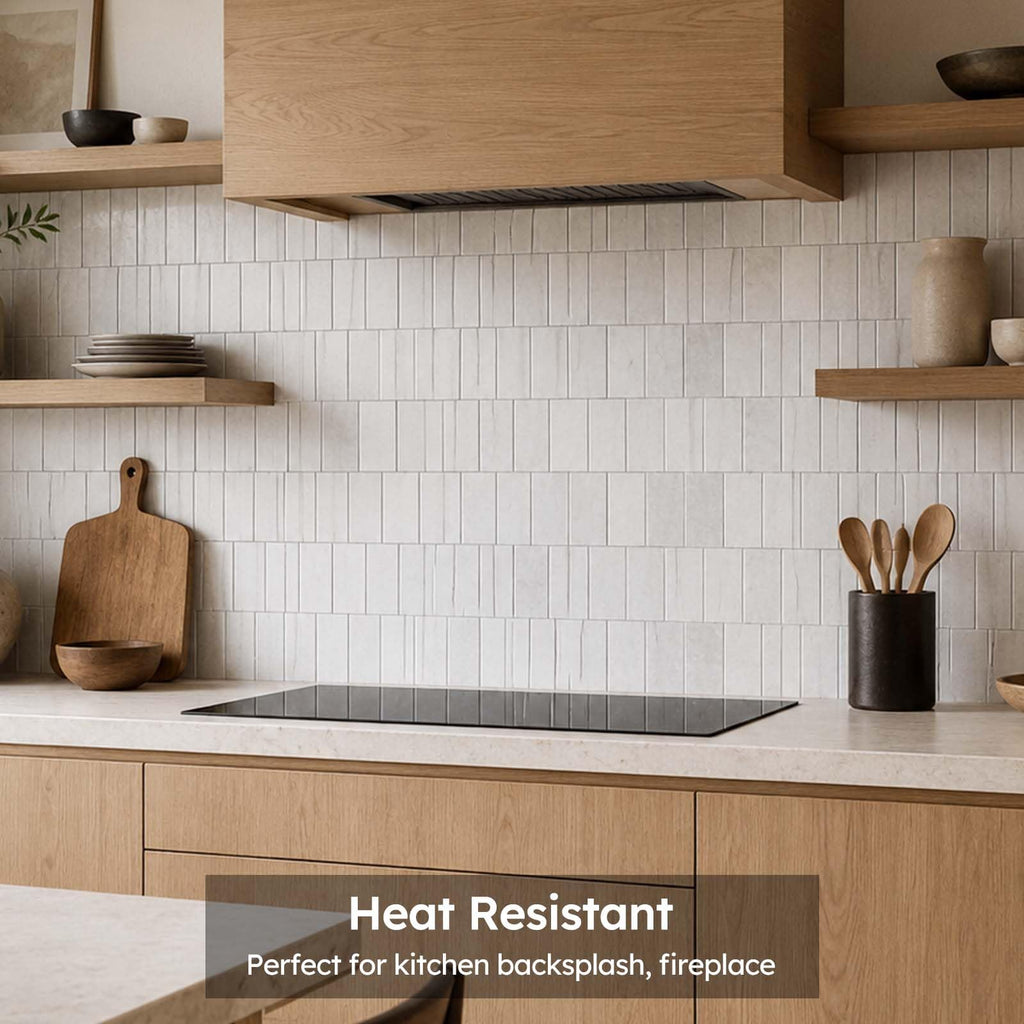 Andes Grey Marble Mosaic Tile, Offset Piano Pattern, Honed, Marble Backsplash Tiles Bathroom Wall Floor, Pack of 5