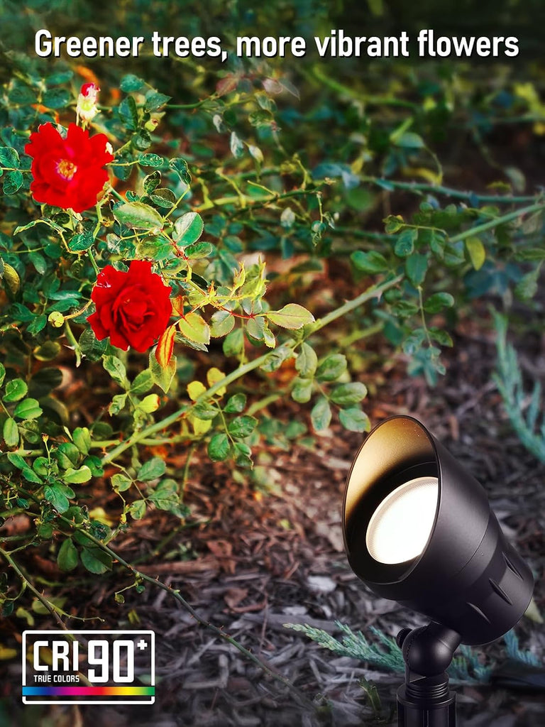 4-Pack 5CCT 5W 12-24V Low Voltage LED Spotlight Oil Rubbed Bronze | 1800K2700K3000K4000K5000K, Landscape Pathway