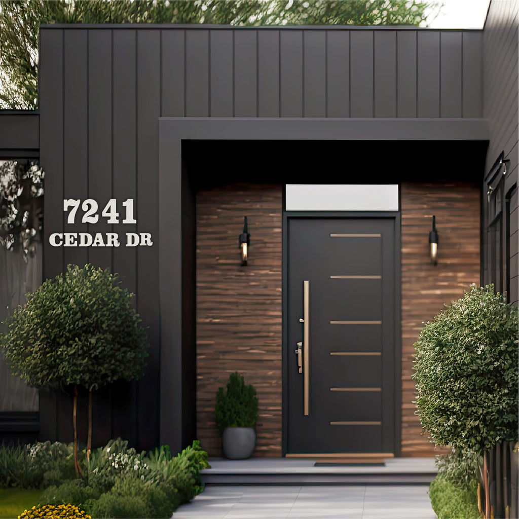 24 Inch White Metal Letters, Modern Metal House Address Letters and Numbers for Outside Signs, Outdoor Mailbox