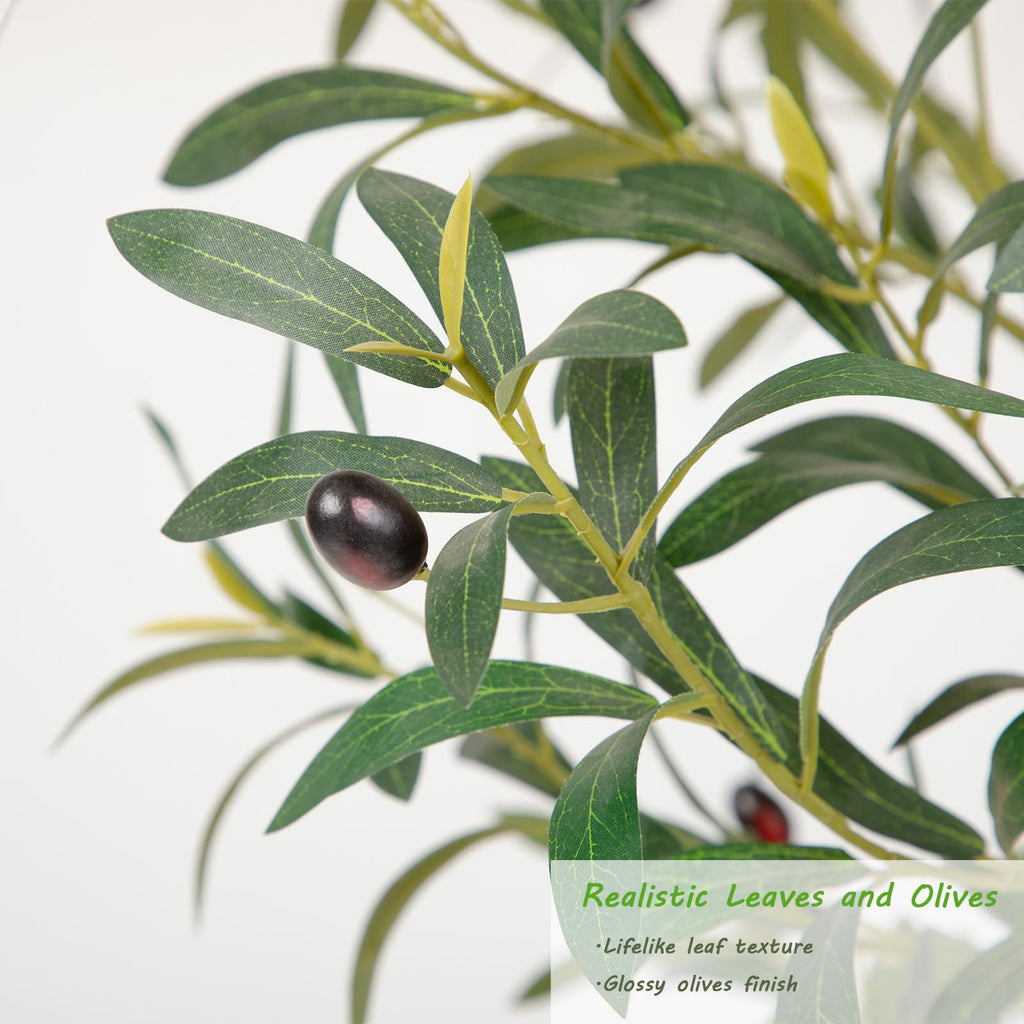 Majestic Faux Olive Tree 10ft - Artificial Olive Tree Indoor & Outdoor with Lifelike Leaves & Textured Branches