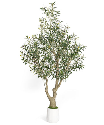 7ft Artificial Olive Tree: Large Lifelike Plant