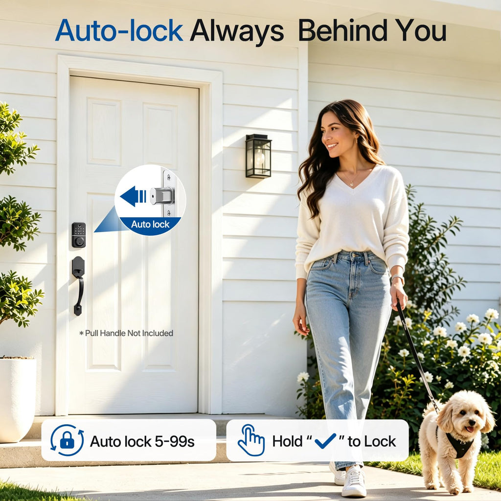 Smart Keypad Deadbolt Door Lock with Fingerprint for Front Door