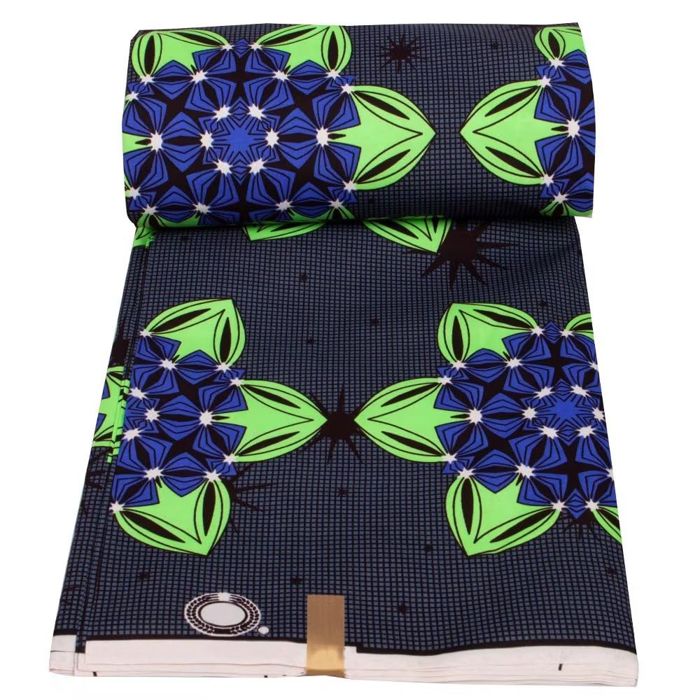 African Fabric 6 Yard Ankara Fabric Tribal Print Fabric Dashiki Print Wax Fabric 6486