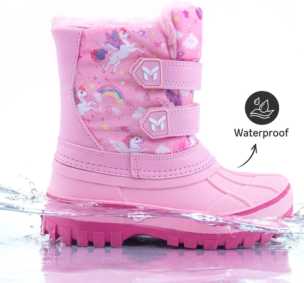 Toddler Girl Snow Boots Waterproof Warm Winter Boots for Girls