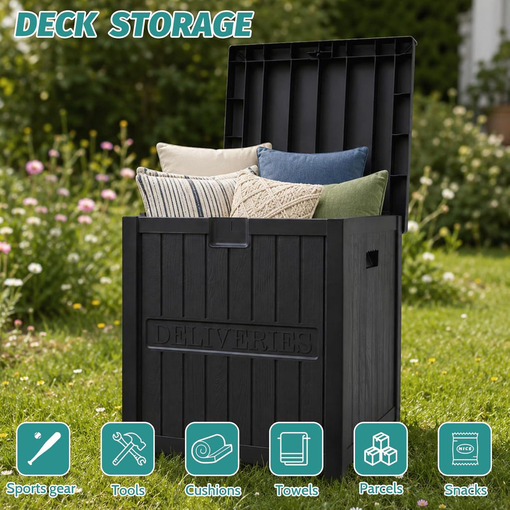 51 Gallon Package Delivery Box Secure Parcel Drop Box, Waterproof Deck Box