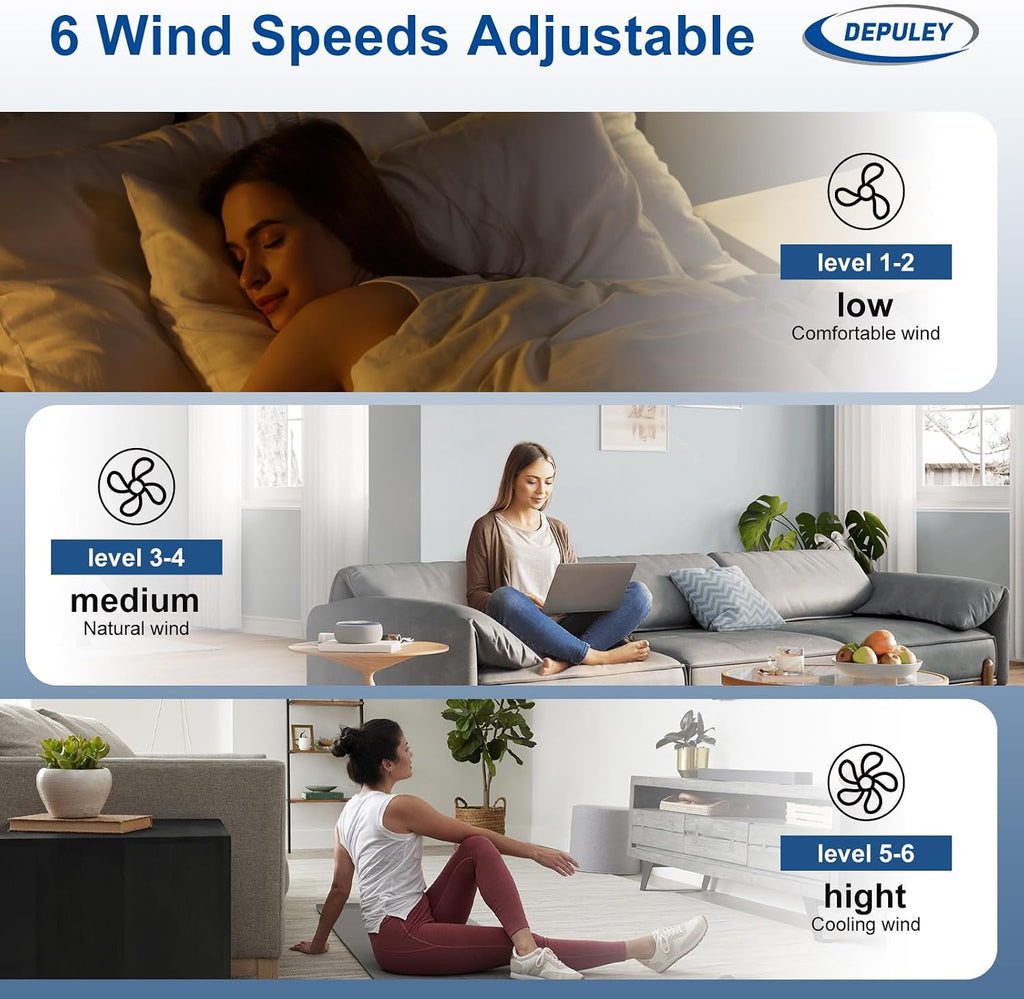 52-Inch Ceiling Fan with Light: Wood 3 Blade Outdoor Fans for Patios - Dimmable Indoor Fan with Remote APP Control Ultra Quiet DC Motor Reversible 6 Speed Timer A101-B0DRCTQT8S