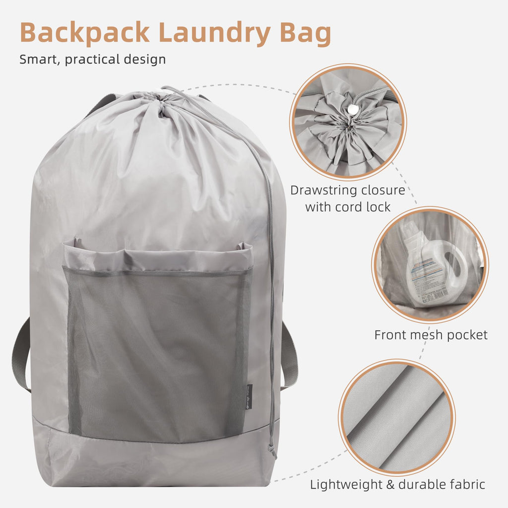 2-in-1 Laundry Hamper with Laundry Backpack Bag, 23.7 Gal
