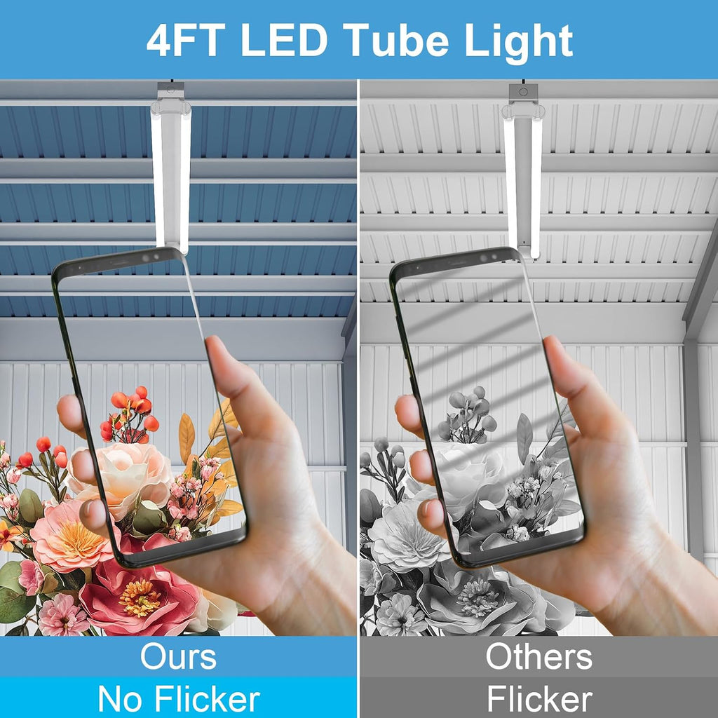T8 LED Tube Light Bulbs 4 Foot 20W, ETL Listed, 4000K 10 Pack