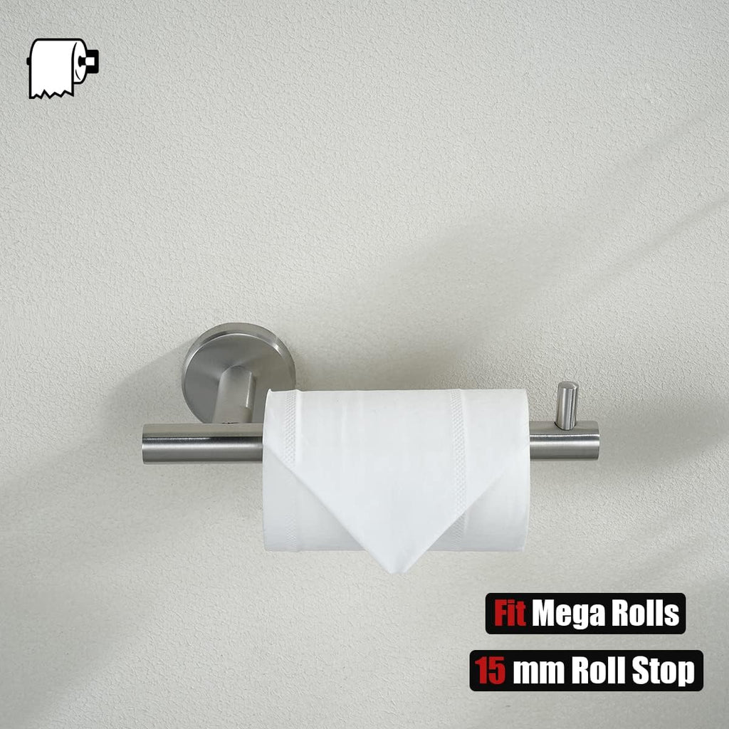 Bathroom Hardware Set, 5-Piece Bath Accessories Set Brushed Finished Wall Mount Includes 24 in Towel Bar, 7 in Towel
