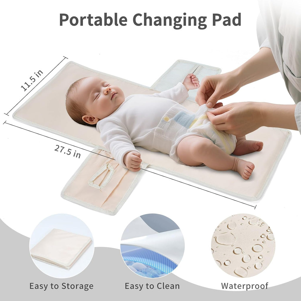 Neoprene Diaper bag Backpack Waterproof Baby Changing Bags for Mom and Dad with Changing Pad Large Travel Maternity