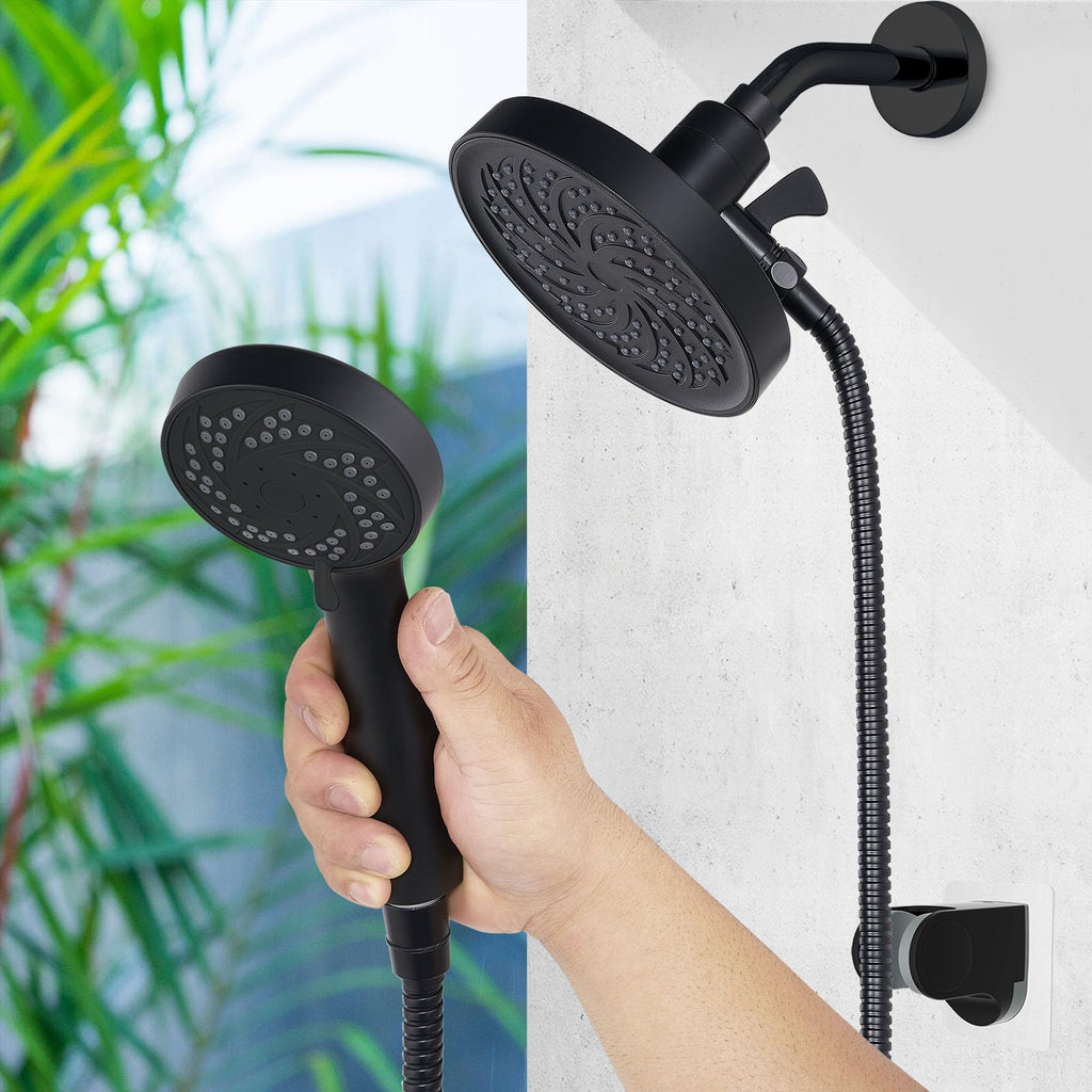 Rain Shower Head with Handheld, High Pressure Rainfall Showerhead and 3 Settings Hand held Spray Combo with