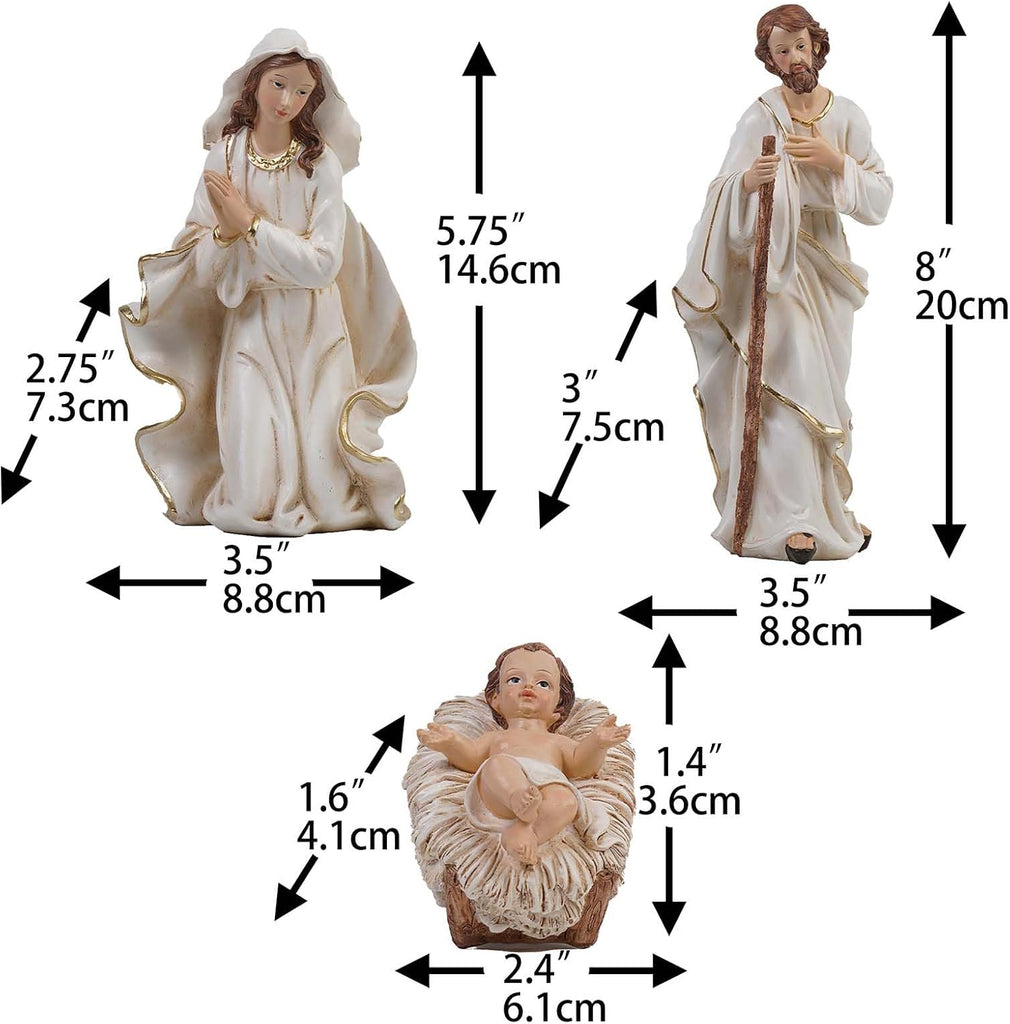 Nativity Set Christmas Scene Set Figurines Statue 8 Inch 11 Pcs