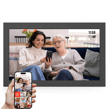 15.6 Inch WiFi Digital Picture Frame IPS Touch Screen HD Disply, Video Clips and Slide Show, Auto-Rotate, Wall