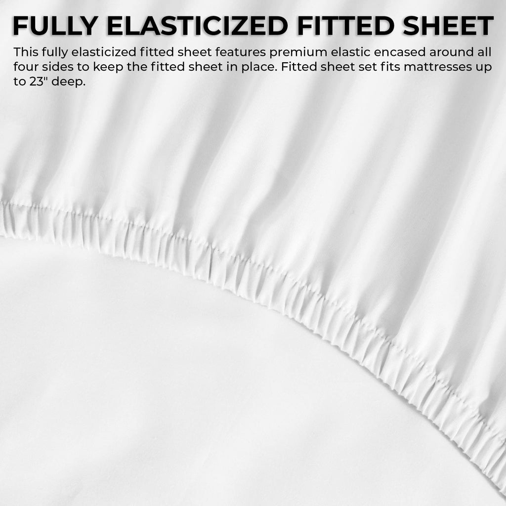 Egyptian Cotton Sateen 500 Thread Count Deep Pocket Sheet Set, King, Green