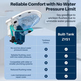Smart Toilet with Foam Shield, Auto Open/Close Lid, Built-in Tank, 12" Rough In, Foot Sensor Flush, Warm Dryer