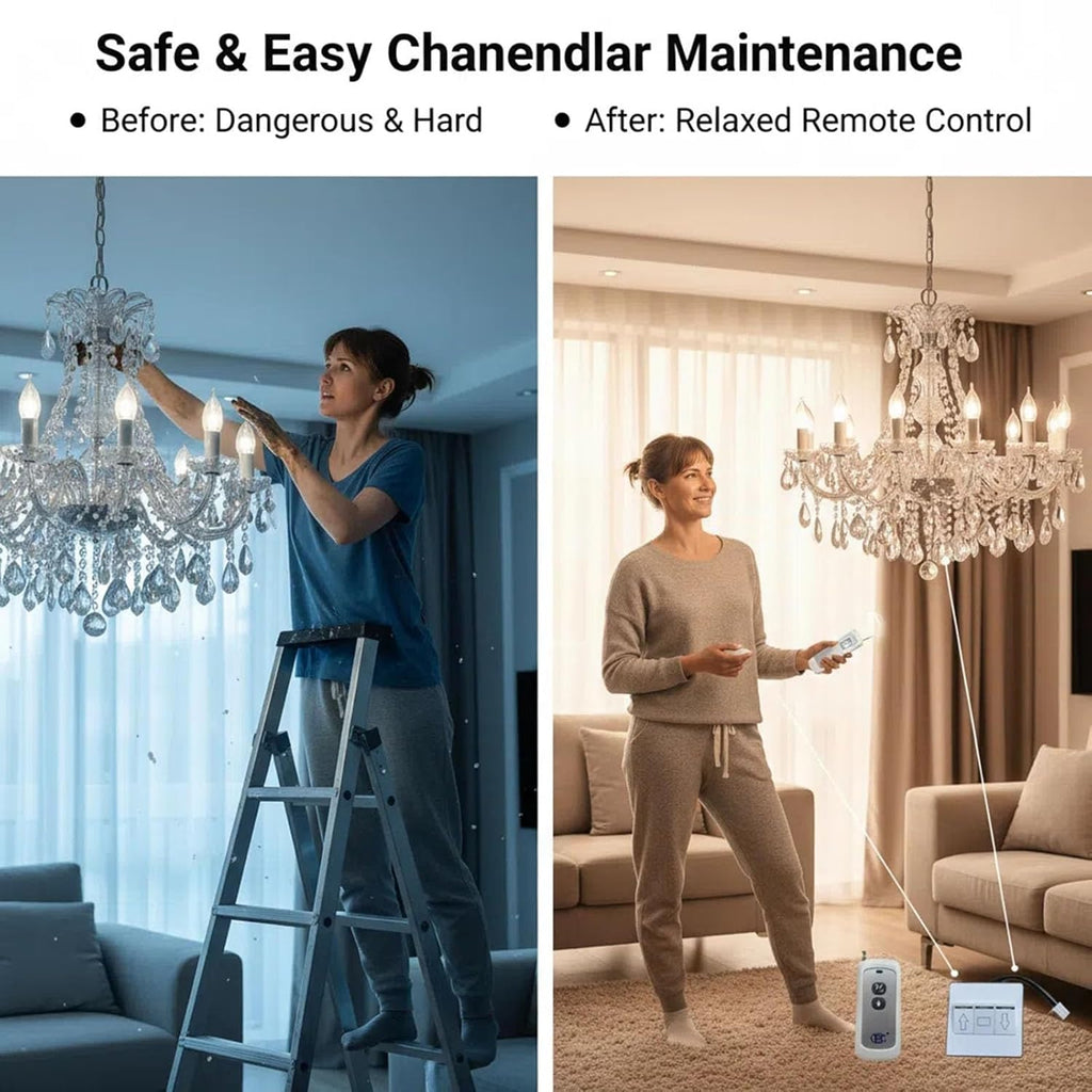 381 lb Motorized Chandelier Lift System with Remote Control, Commercial Grade – Mid-Capacity