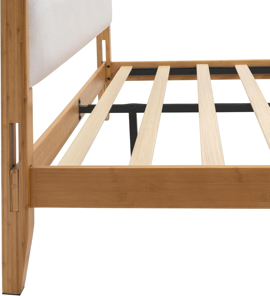 Japanese Joinery Bamboo Bed Frame King Size with Headboard