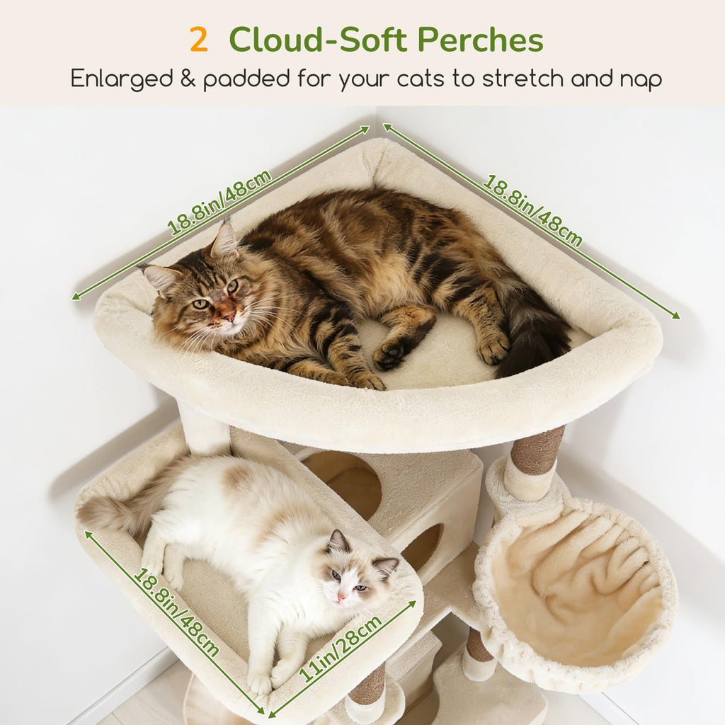 80in Tall Extra Large Heavy Duty Corner Cat Tree Tower