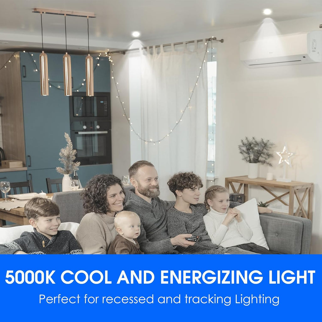Energetic MR16 GU5.3 Bi-Pin Base LED Light Bulb, Non-Dimmable, 5W 12V 500LM, 50W Halogen Equivalent, CRI 80+, 40