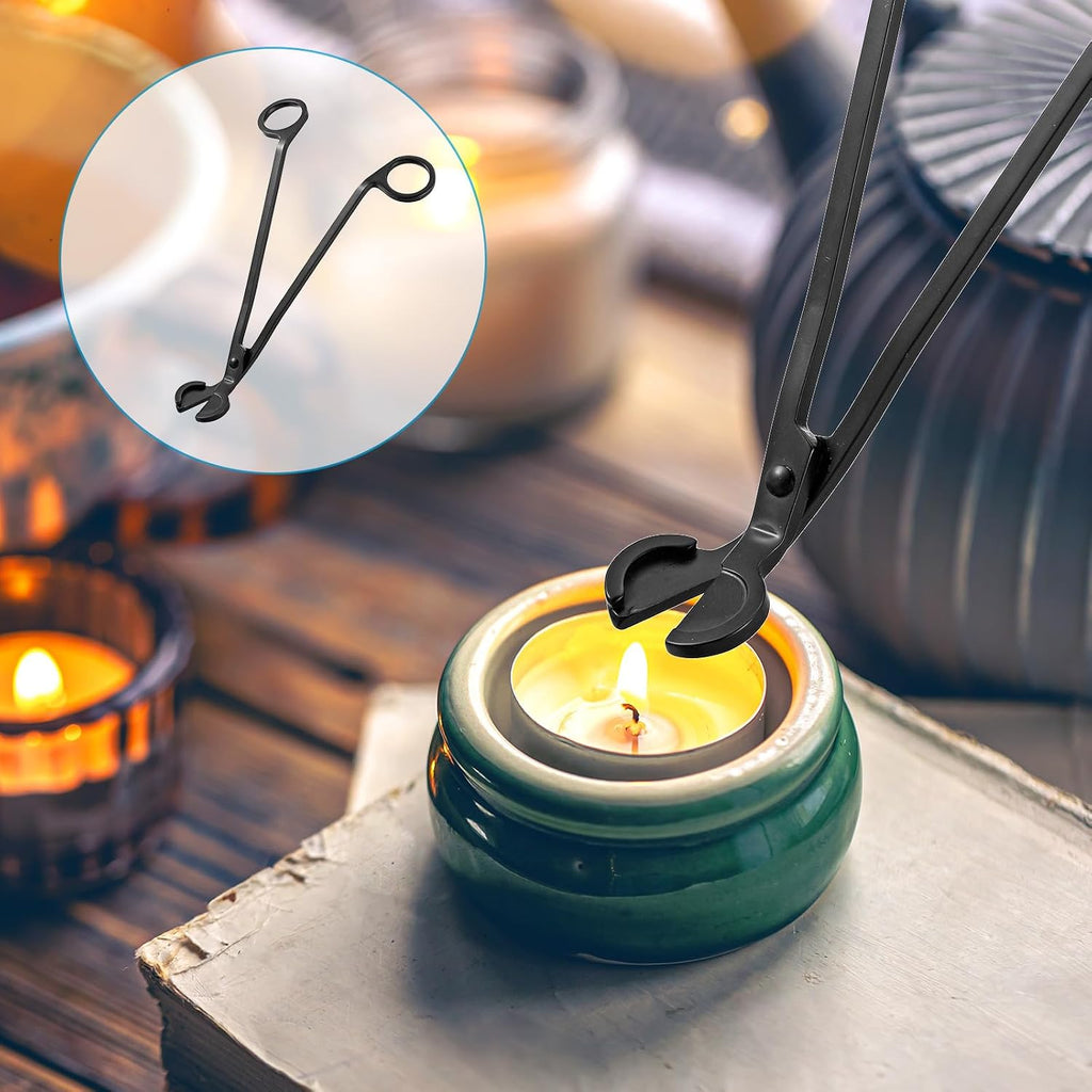 Wholesale Candle Wick Trimmer Cutter, Stainless Steel Wick Clipper Cutter, Matte Black Wick Candle Scissor - Set of 5