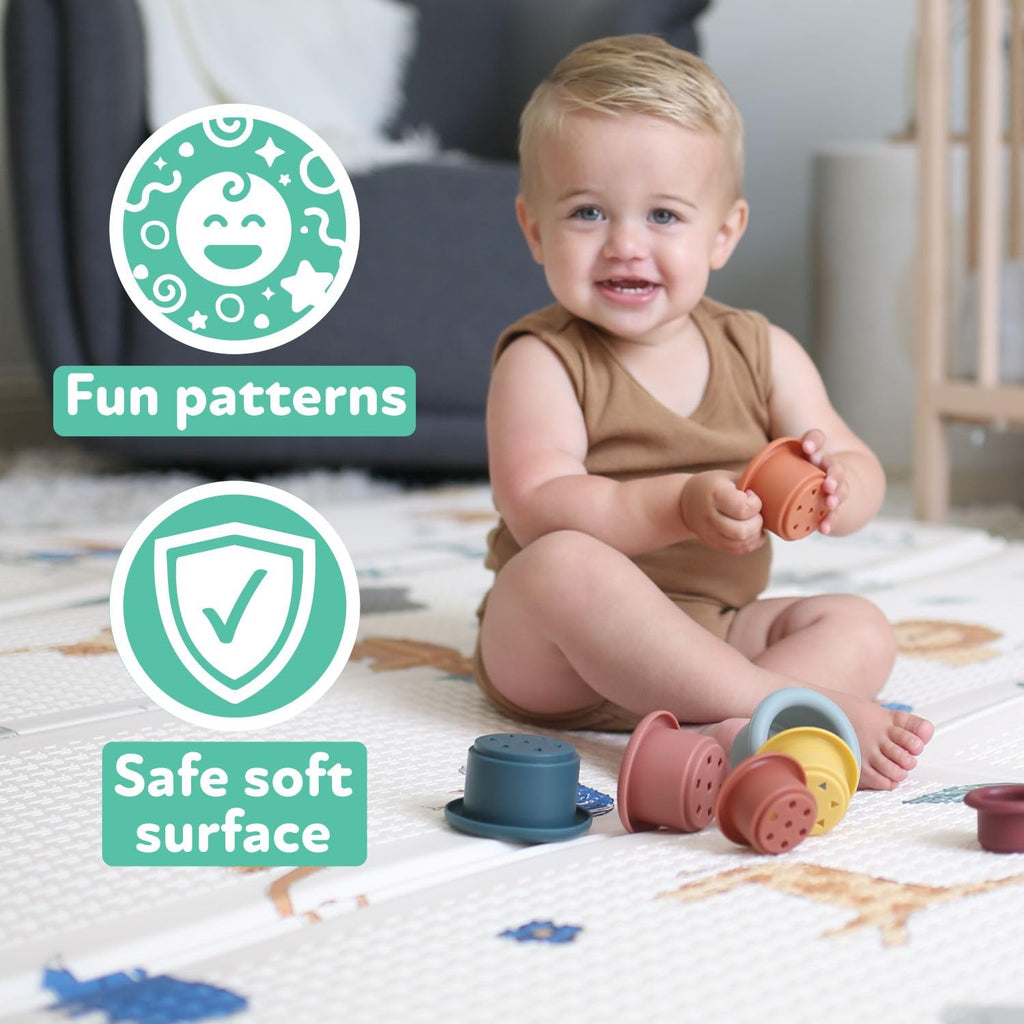 Reversible Baby Floor Mat, Safari