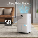 80 Pints Energy Star Dehumidifier for Home, Basement with Drain Hose, Front LED Display and 1.06 Gal Water Tank