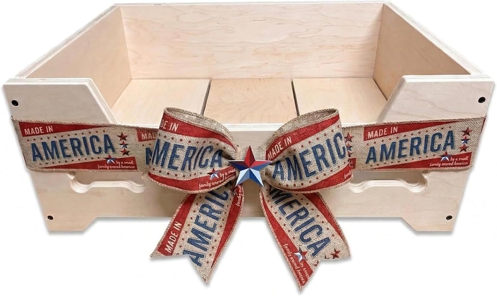 Raised Wooden Pet Bed - Handcrafted Elevated Dog & Cat Bed Furniture - Eco-Friendly - Made in USA - Pet Bed Not