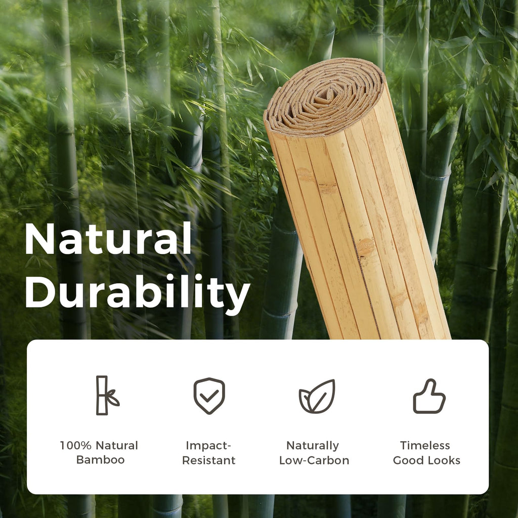 2 Pack 96x48 Inch Natural Bamboo Wall Panel