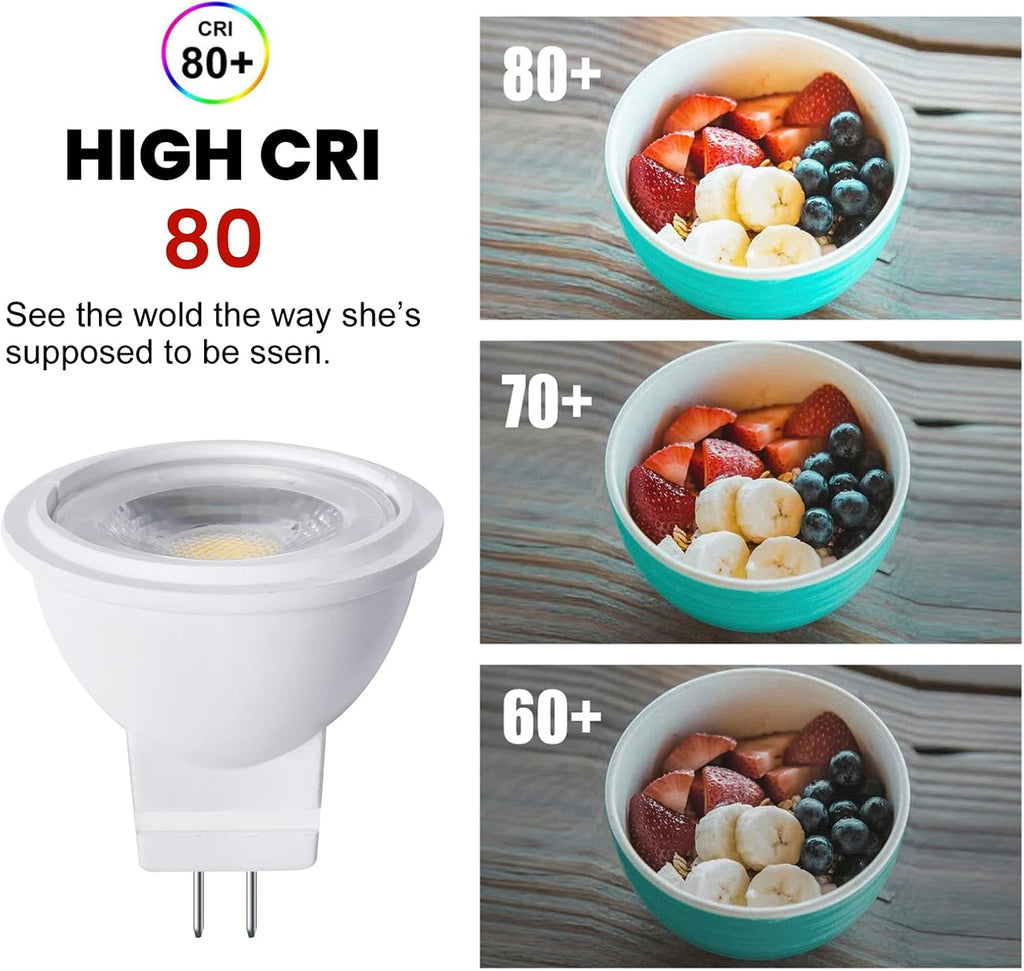12V MR11 GU4.0 LED Light Bulb 3W G4/GU4/GZ4 Bi-Pin Base LED Spot Light Low Voltage MR11 Landscape Bulbs 25W Halogen