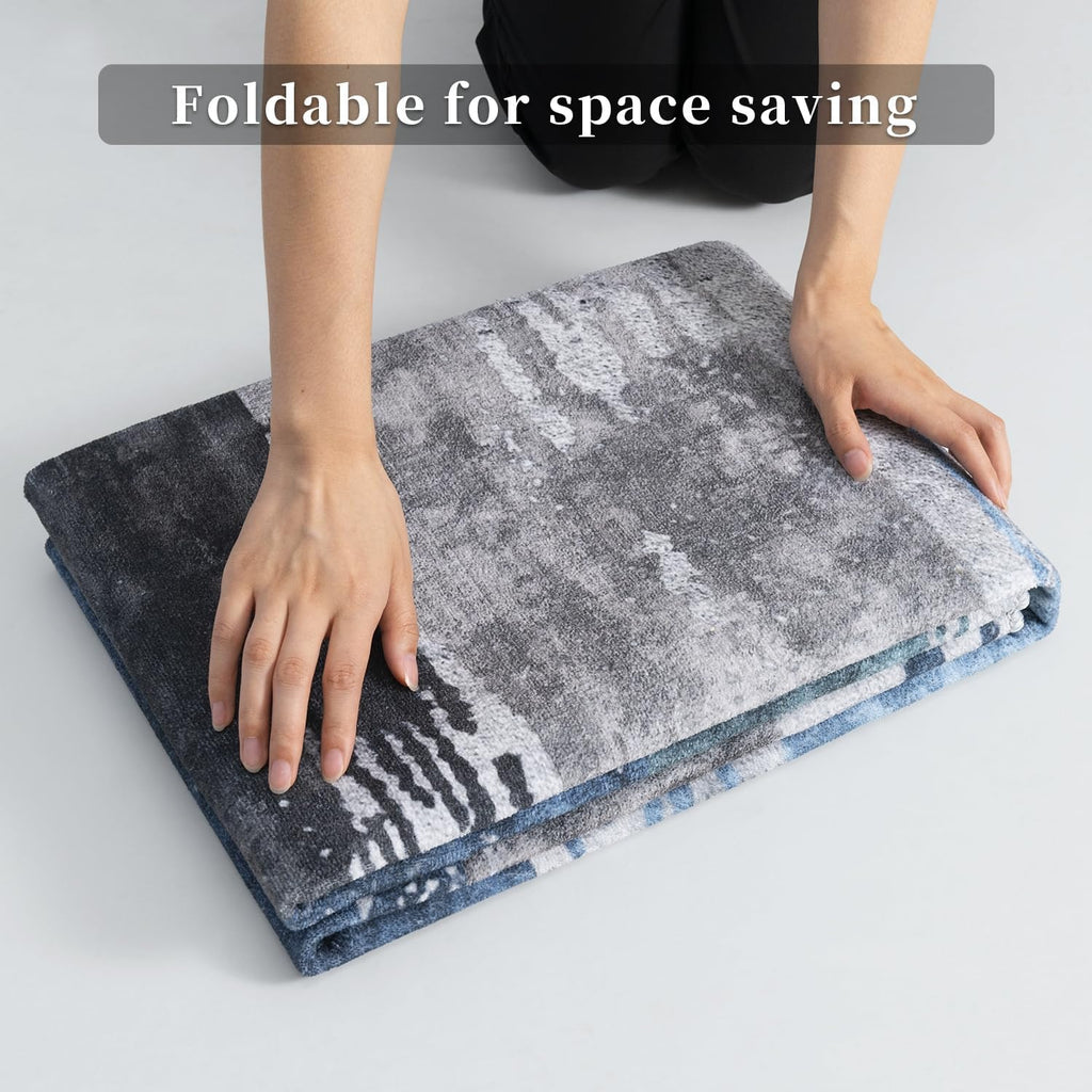 5x7 Modern Abstract Rug for Living Room, 5'x7' Machine Washable Area Rug Non-Slip Rug, Low-Pile Contemporary Indoor
