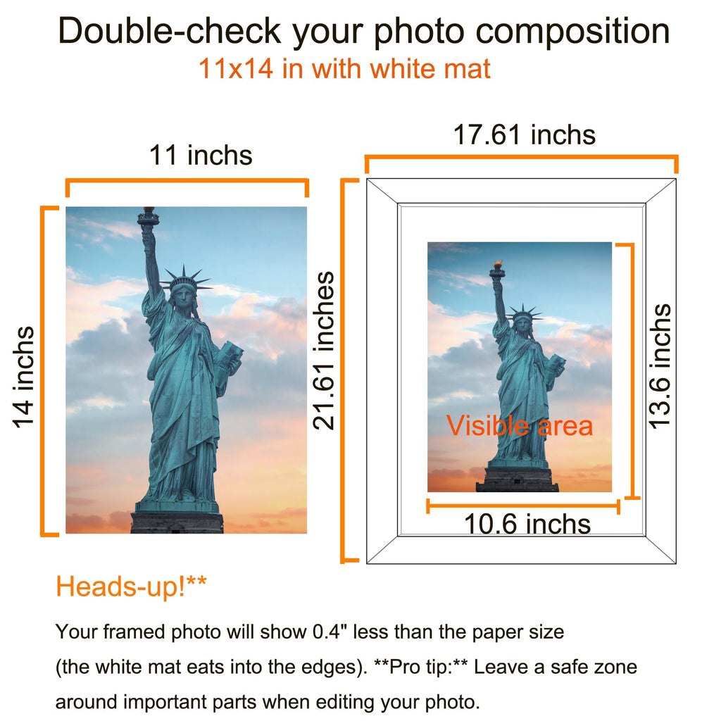 16x20 Picture Frame Rustic Brown, Poster Frame Display Prints 11x14 with Mat or 16x20 Without Mat, 4PCS