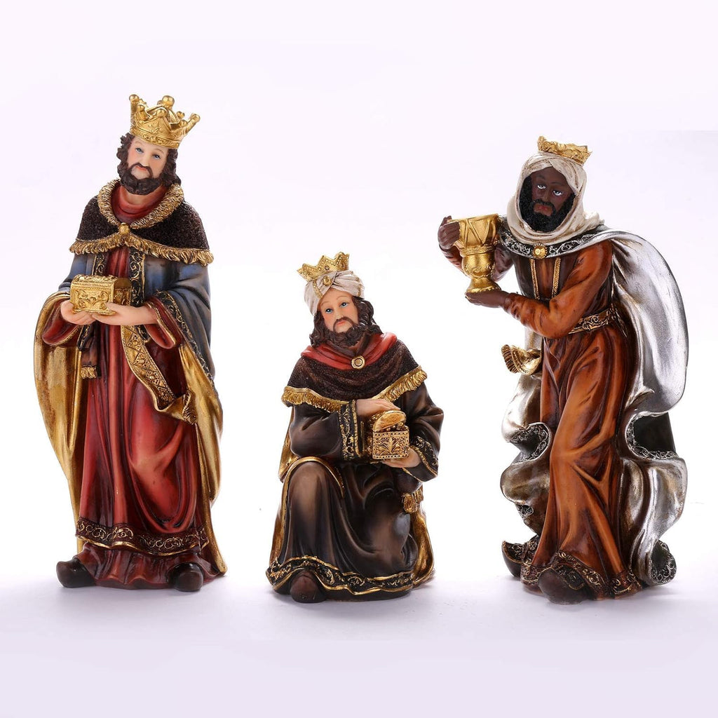 Nativity Set 8.5 inch Resin Stone 11 Figurines, Catholic Gift Holy Family Christmas Decoration Nativity Scene