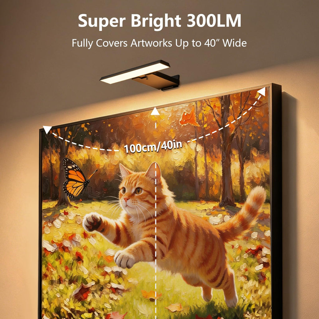 2 Pack Picture Lights for Wall, 6000mAh Battery Operated Wall Sconce with Remote, LED Lights for Pictures on Wall