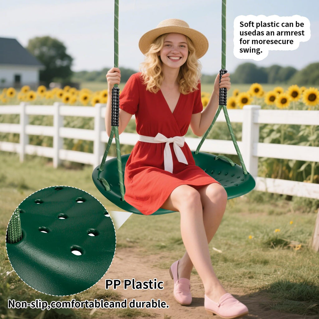 Heavy Duty Swing Seat, Capacity Outdoor Swing Seat for Adults & Kids, Green