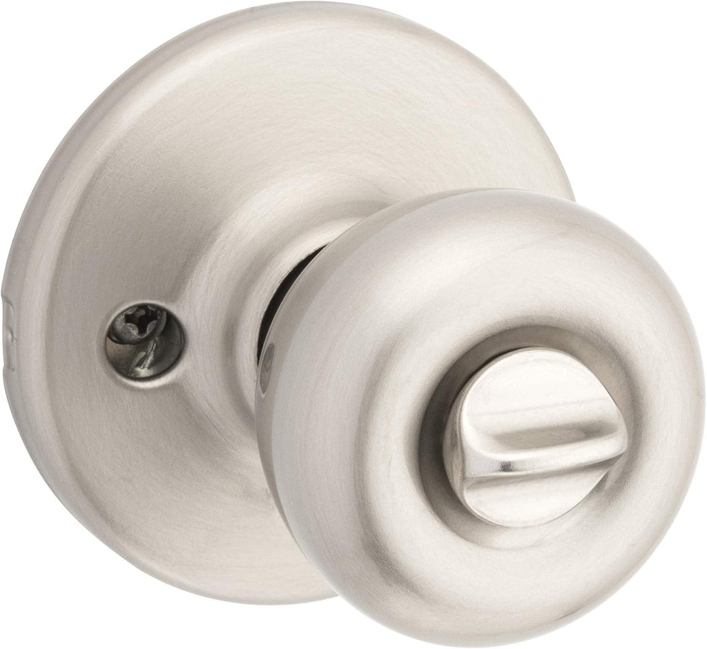 Tylo Entry Door Knob with Lock and Key, Secure Keyed Handle Exterior, Front Entrance and Bedroom, Satin Nickel, Pick
