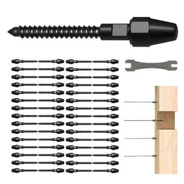 30 Pairs Black Cable Railing Kit Tensioner QuickLock, Right&Left Handed Thread Swage Lag Screws for Wood Post of 1/8"