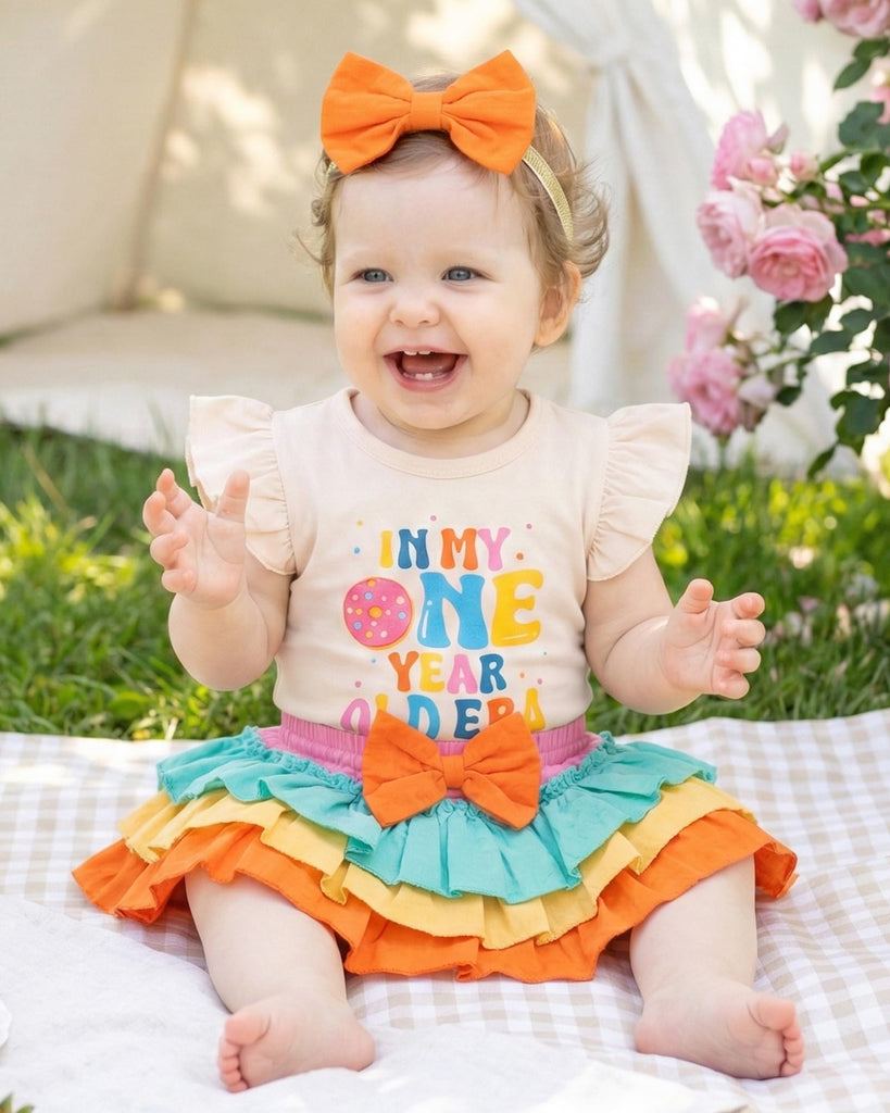 Girl Clothes Baby Toddler Birthday Apricot Outfits