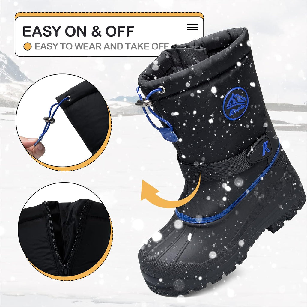 Kids Insulated Waterproof Anti-slip Winter Warm Snow Boots