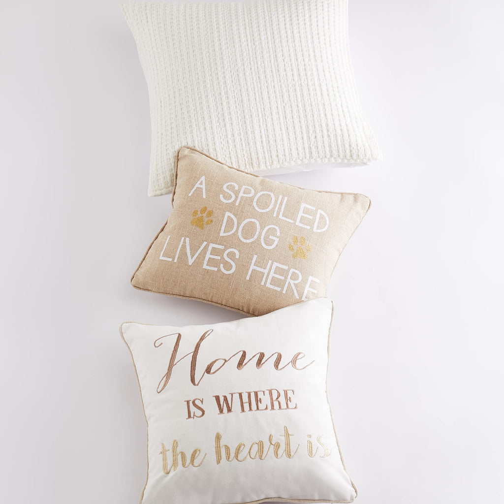 Mills Waffle - Decorative Pillow - Poly Filled - Bright White - Sham Size (20 x 20in.)