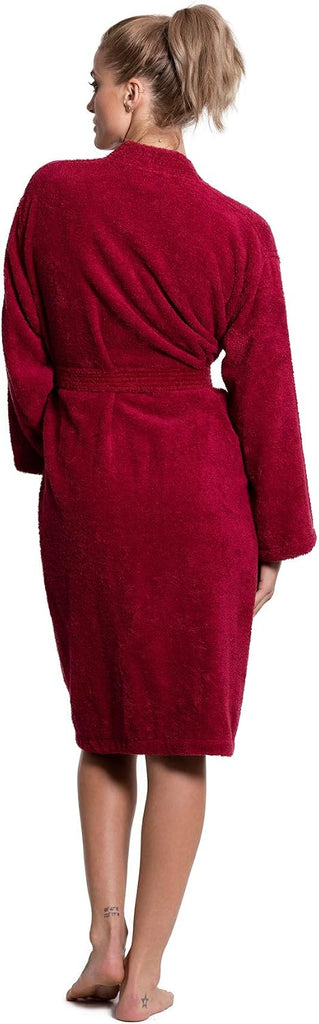 Soft & Absorbent Towel Robe, 100% Cotton Turkish Terry Cloth Kimono Bathrobes for Women