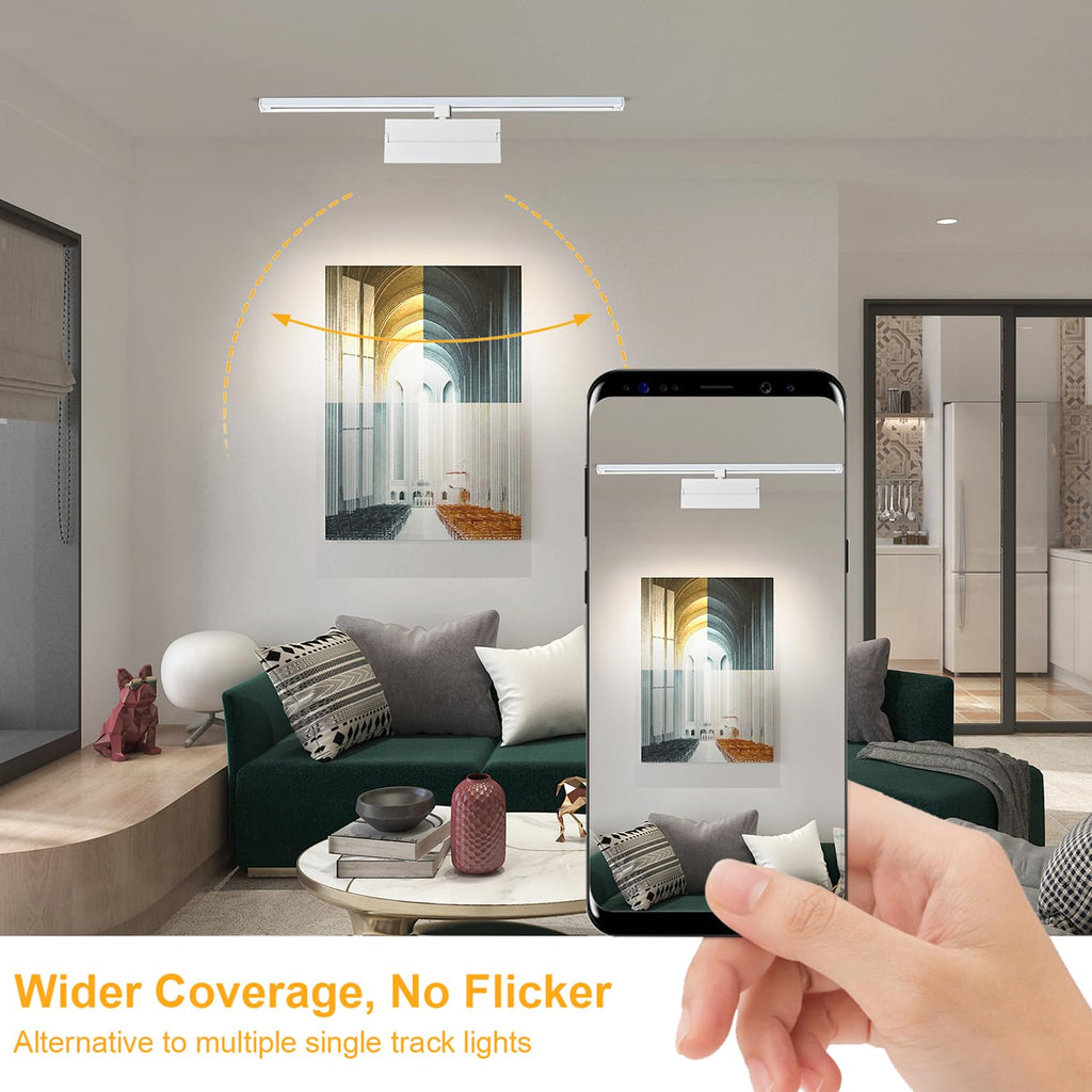 Dimmable LED Track Lighting Heads H Type, White 24W 1 Pack
