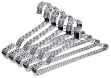 Stainless Steel Wire Hangers - 50 Pack Heavy Duty, Space Saving 16.5 inch Ultra Thin Coat Hangers