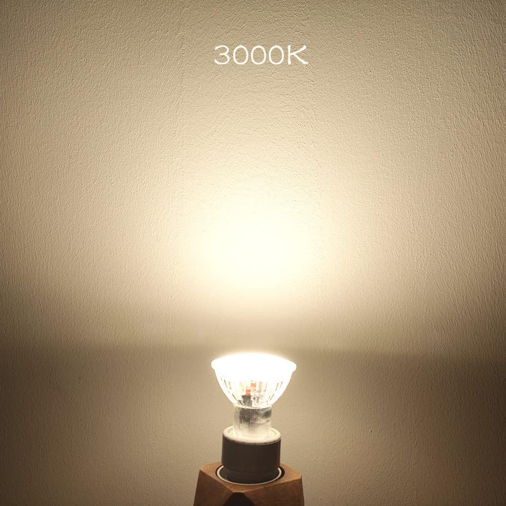 GU10 LED Light Bulb 5W Soft Warm White 3000K 400LM AC 85-265V NO Flicker Imitation Glass Cover 120 Degrees Wide Angle
