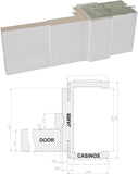 Quadro 4088 Interior Door 28 x 80 in, Single Swing Door Slab with Frosted Glass, White Solid MDF, Fr