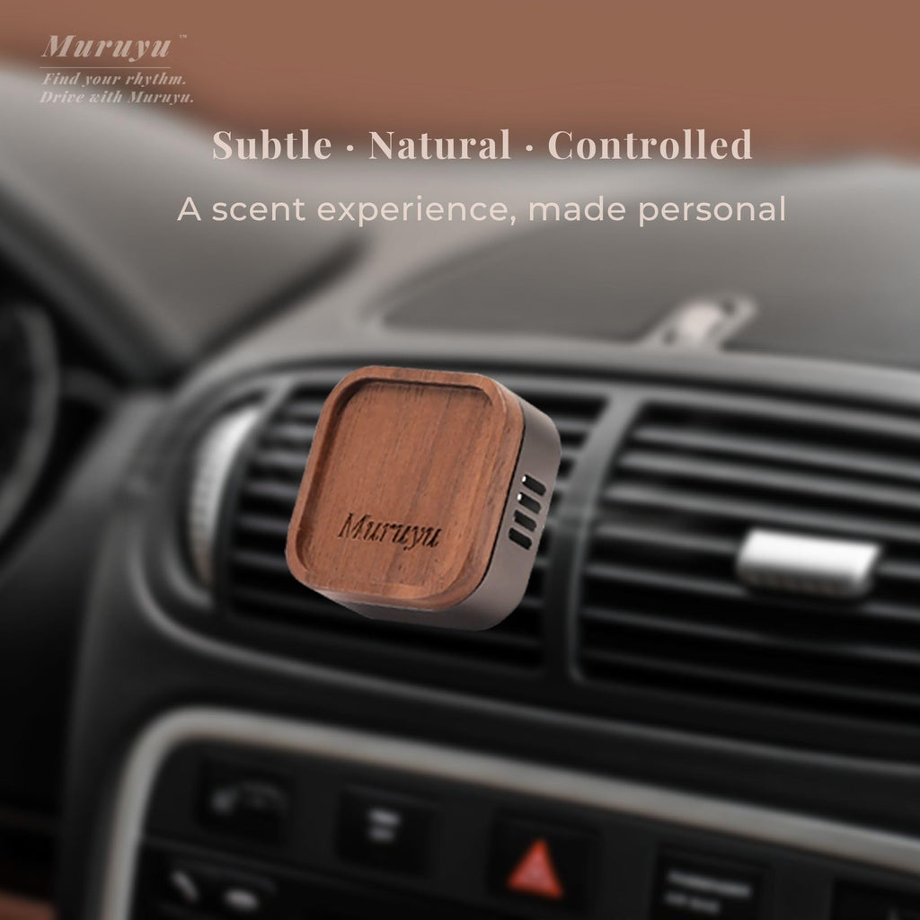 Walnut Wood Car Vent Diffuser with Magnetic Cover